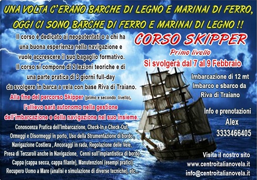 Corso Skipper 1° livello-Feb 2025