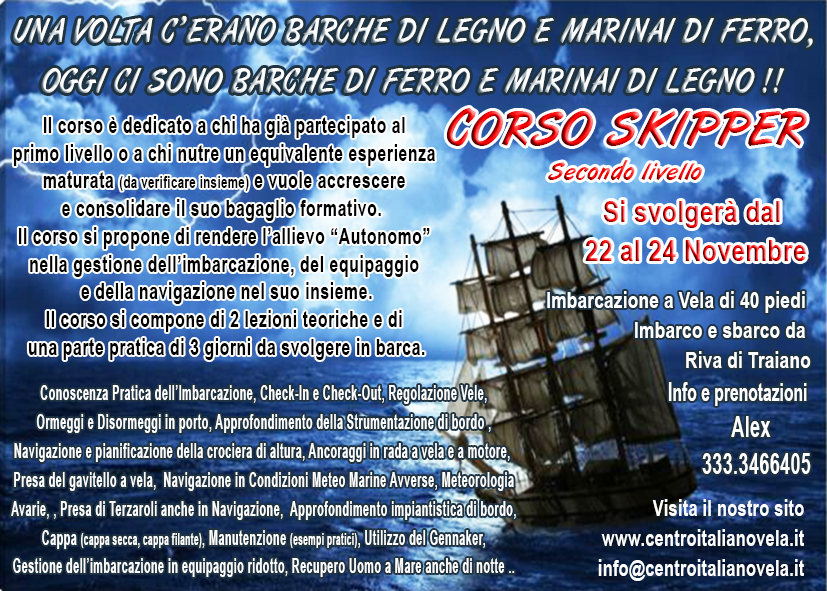 Corso Skipper 2° livello - Nov 2024